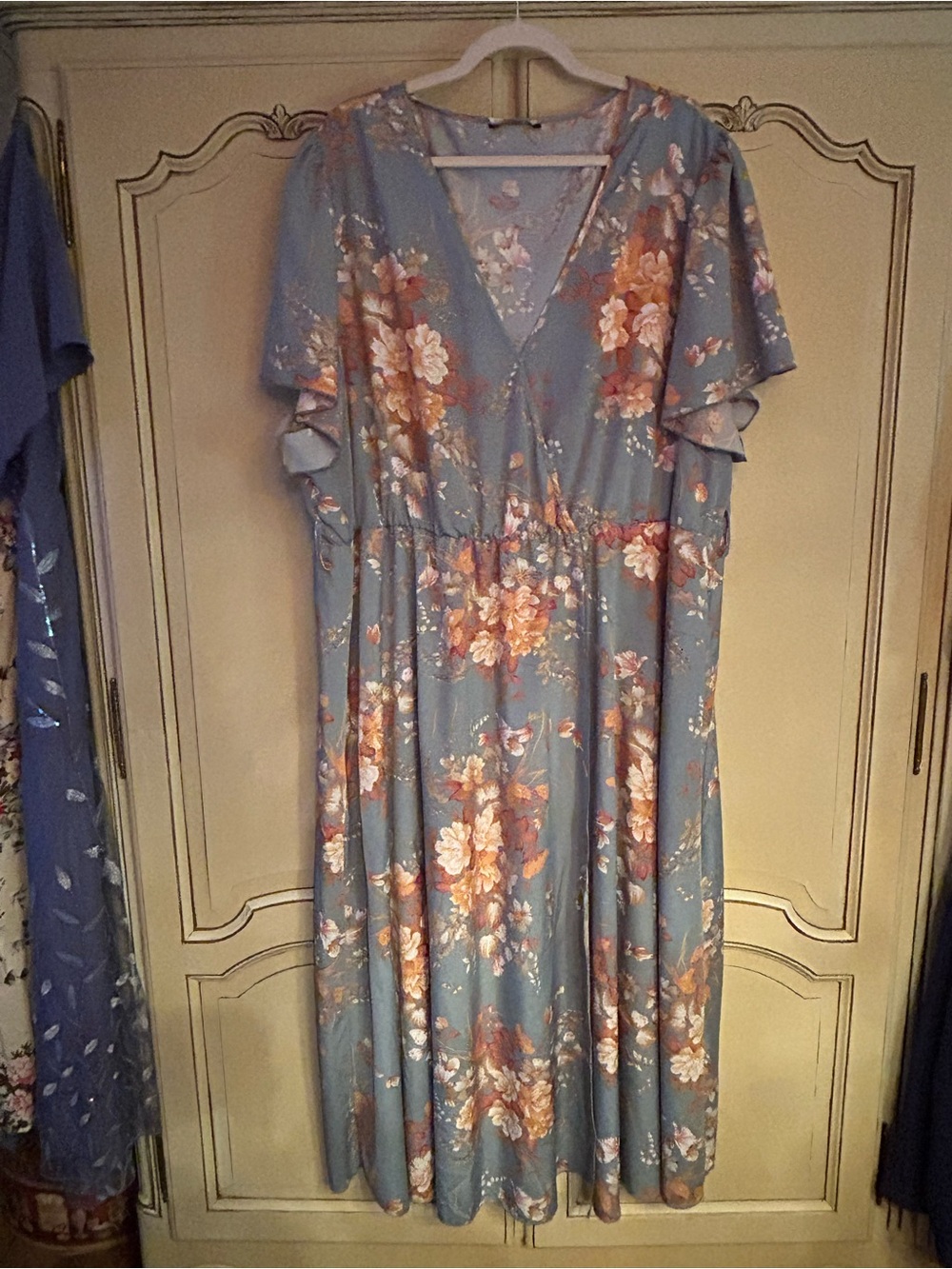 Bloomchic 28 Floral Midi Dress in Dusty green